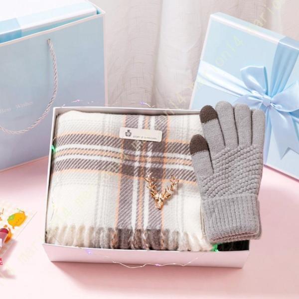 マフラー カシミヤ ニット手袋 ギフトセット レディース 2点 マフラー カシミヤ ニット手袋 ギフトセット レディース 2点