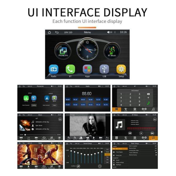 カーナビ ディスプレイオーディオ カーオーディオ iPhone ポータブル ディスプレイ Bluetooth AUX android youtube 対応 ミラーリング | ブランド登録なし | 18