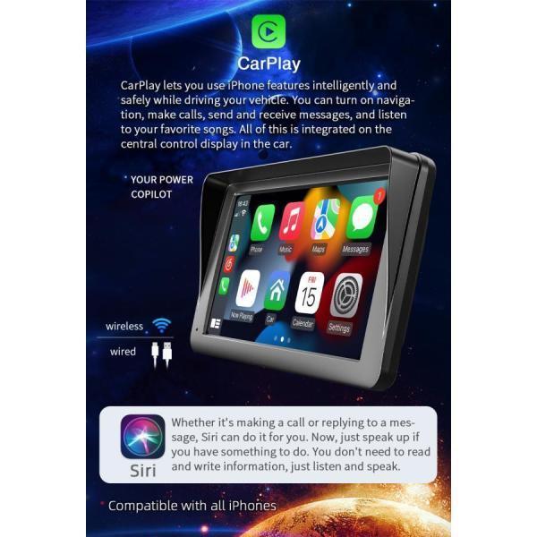 カーナビ ディスプレイオーディオ カーオーディオ iPhone ポータブル ディスプレイ Bluetooth AUX android youtube 対応 ミラーリング | ブランド登録なし | 08