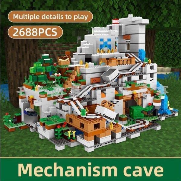 レゴ 互換 ミニフィグ マイクラ風 山の洞窟豪華版 2688PCS