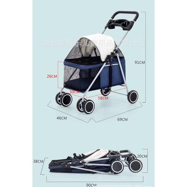 爆売中 ペットカート 猫 犬 バギー 多頭用 カート 犬用ベビーカー way 折りたたみ 輪 小型犬 中型犬 °回転 介護用 お出かけ | ブランド登録なし | 12