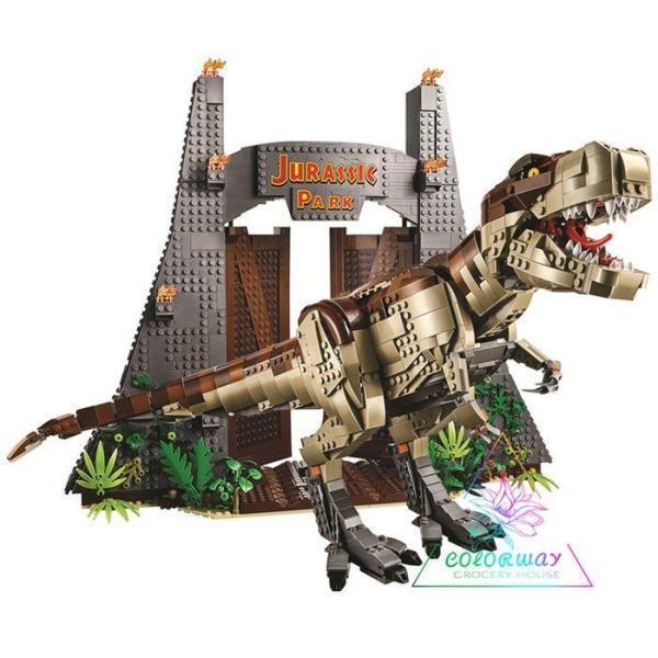 LEGO レゴ互換品 ブロック 恐竜 おもちゃ ジュラシック ワールド パーク T-レックスが大暴れ ダイナソー互換 趣味 子供 新作 男の子 8歳9歳10歳11歳 クリスマス | ブランド登録なし | 01