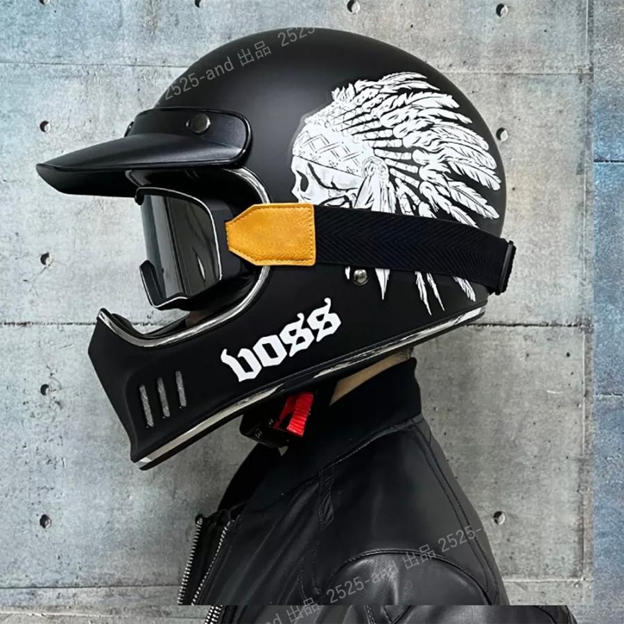 公道使用不可 装飾用VOSS 人気レトロハーレーヘルメット オフ 公道使用不可 装飾用VOSS 人気レトロハーレーヘルメット オフ