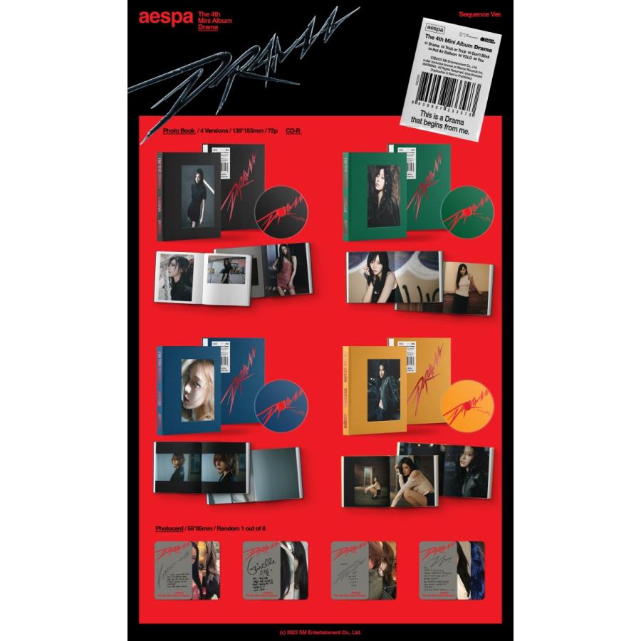 メンバー選択可] aespa 公式グッズ4th Mini Album Drama 