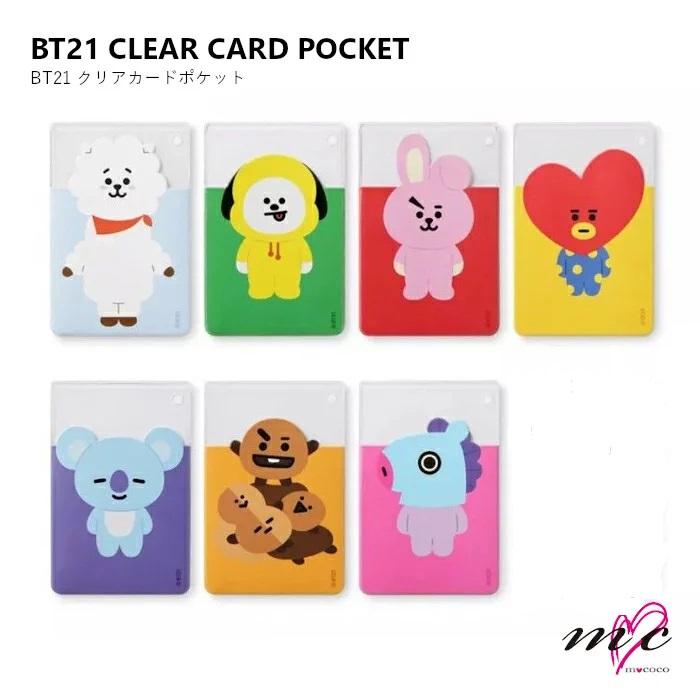 BTS 公式グッズ BT21 CLEAR CARD POCKET クリアカードケース バンタン