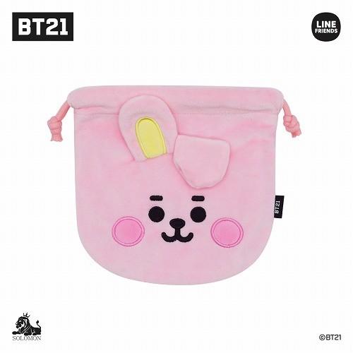 BTS 防弾少年団 BT21 公式グッズ FACE POUCH ポーチ 巾着袋 BTS 防弾少年団 BT21 公式グッズ FACE POUCH ポーチ 巾着袋