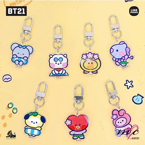 BTS 防弾少年団 BT21 公式グッズ minini ACRYLIC KEY RING SUMMER VER
