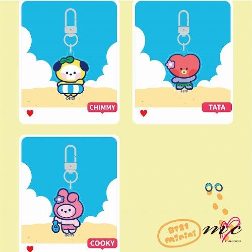 BTS 防弾少年団 BT21 公式グッズ minini ACRYLIC KEY RING SUMMER VER