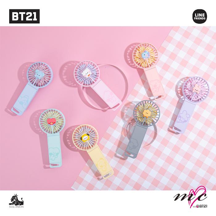 BTS BT21 アミボム&ハンディファンセット・公式 BTS 防弾少年団 BT21 公式グッズ LED HANDY FAN ミニ 扇風機