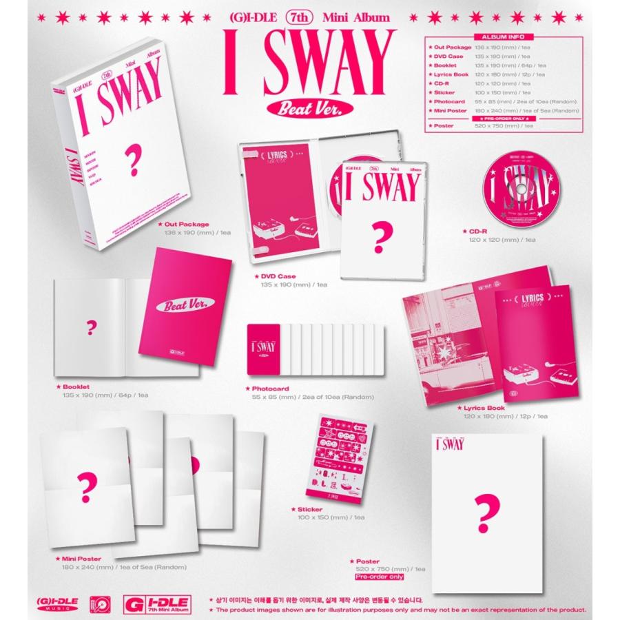 kpop ヨジャアイドル アルバム まとめ売り G)I-DLE 公式グッズ I SWAY / 7TH MINI ALBUM ヨジャ アイドゥル