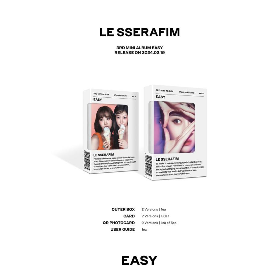 LE SSERAFIM 公式グッズ EASY / 3rd Mini Album (Weverse Ver) ルセラフィム K-POP 韓国｜mcoco｜04