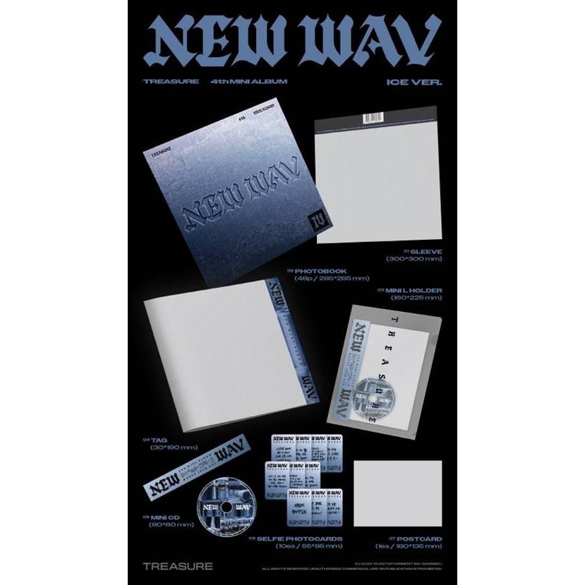 TREASURE 公式グッズ NEW WAV [ICE / RED VER.] 4THL MINI ALBUM