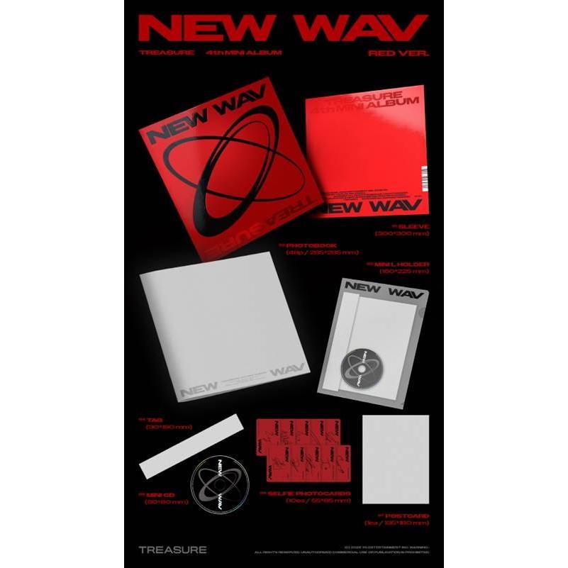 TREASURE 公式グッズ NEW WAV [ICE / RED VER.] 4THL MINI ALBUM