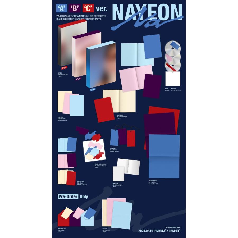 【予約販売】TWICE ナヨン 公式グッズ  NAYEON - NA / 2ND MINI ALBUM CD ナヨン アルバム トゥワイス K-POP 韓国｜mcoco｜02