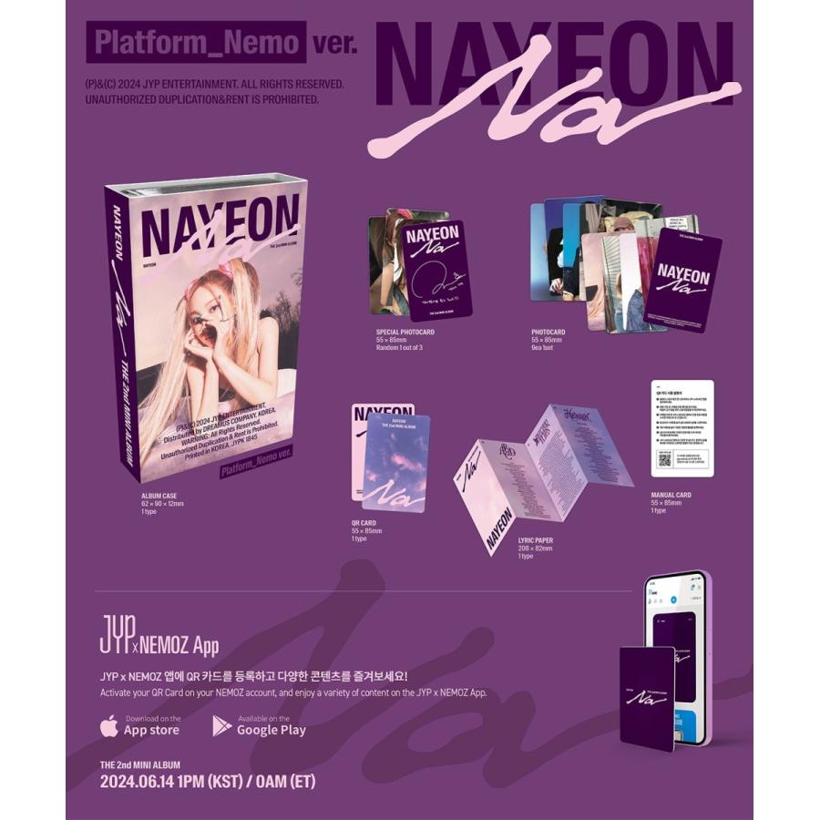 TWICE ナヨン 公式グッズ NAYEON - NA / 2ND MINI ALBUM CD TWICE ナヨン 公式グッズ NAYEON - NA / 2ND MINI ALBUM CD