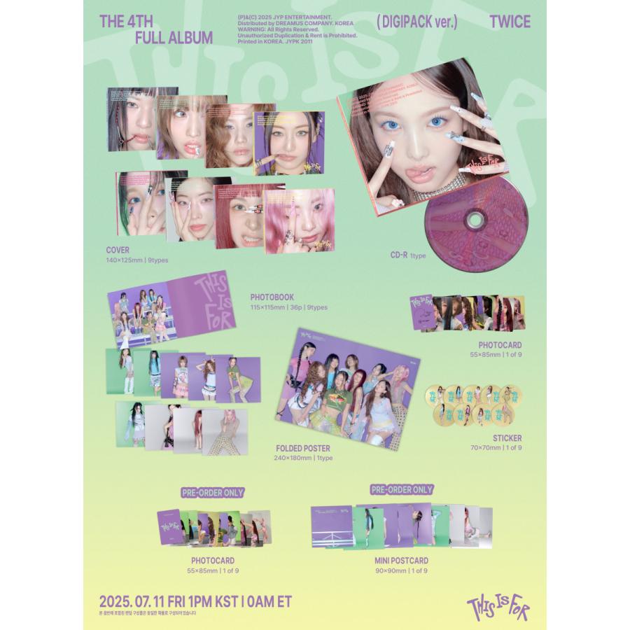 TWICEグッズCD メンバー選択可] TWICE 公式グッズ THIS IS FOR (DIGIPACK Ver