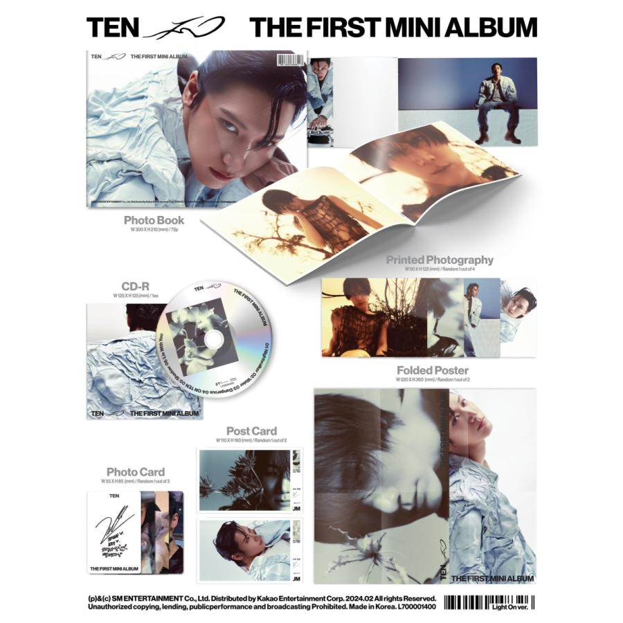 TEN 公式グッズ 1ST MINI ALBUM ( Light On ver.) CD アルバム テン