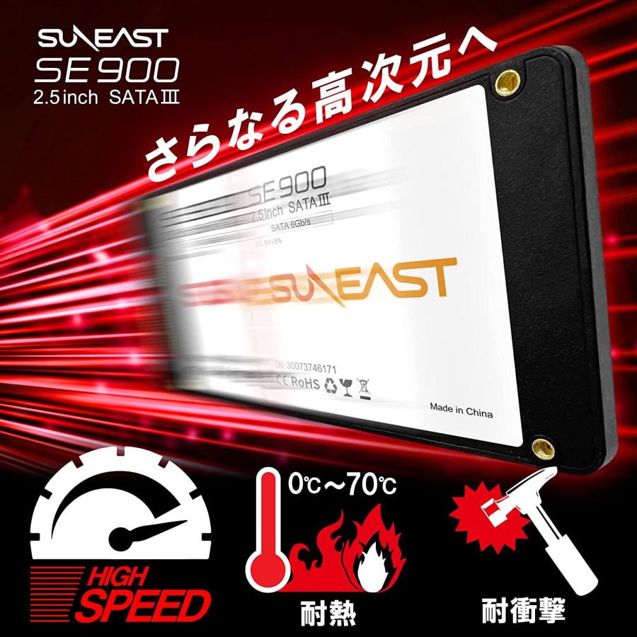 SUNEAST SE900シリーズ2．5インチ7mm SSD 4TB SE90025ST-04TB 