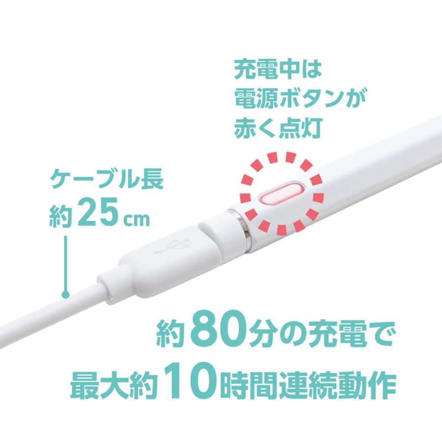 iPad専用タッチペン 六角タイプ  STP-A01/WH　ホワイト 　ナカバヤシ（ミヨシ）（MCO)｜mcodirect｜07