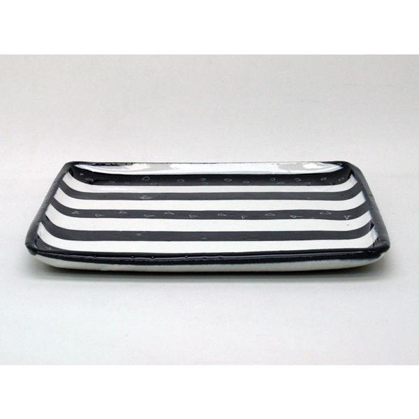 【※代金引換不可・メーカー直送の為、送料は後日別途ご連絡】スクエアプレート20cm　made in japan ボーダーシリーズ |  | 01