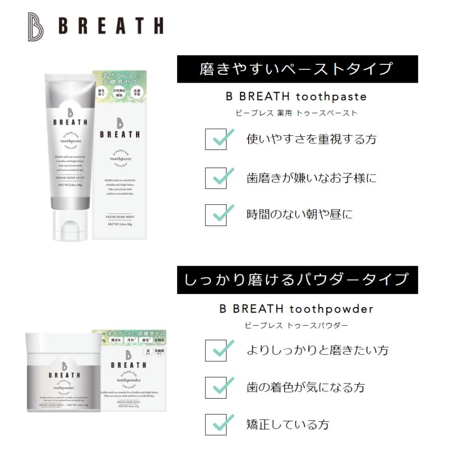 B BREATH ビーブレス トゥースパウダー フレッシュミントの香り 15g