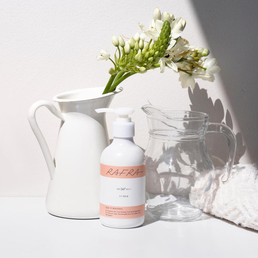 【新品】RAFRA UV MILK SPF50+ 180ml RAFRA（ラフラ） 日焼け止め ポンプ RAFRA UVミルク 180g SPF50+