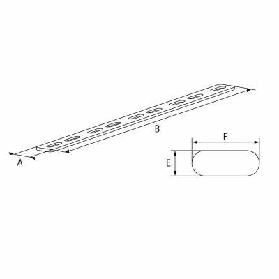 0064 汎用タイプアルミステー ストレート 全長50×幅19mm (Φ8mm×16mm) 送料無料/南海部品取扱/ナンカイ | NANKAI | 01