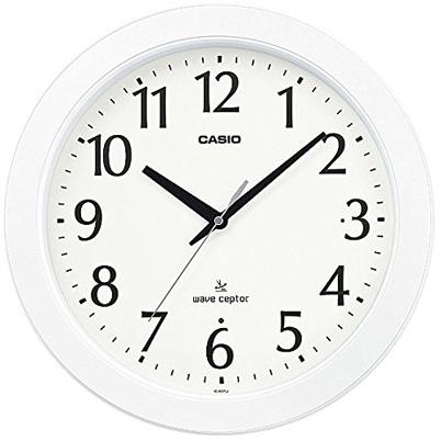 カシオ 電波時計 壁掛け時計 アナログ 掛け時計 おしゃれな ホワイト 白 アラビア数字 Cl15dc03wht 夜間 見やすい Led ライト付き 秒針 音がしない 電波掛時計 Supersport Tn