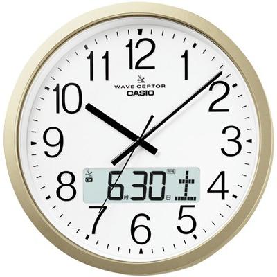 カシオ 電波時計 壁掛け時計 デジタル アナログ 掛け時計 見やすい 大型液晶 (CL15JU51) 日付 曜日 カレンダー デュアルタイム