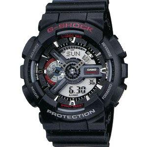 カシオ G-SHOCK スポーツウォッチ 20気圧防水 デジタル アナログ 腕時計 ブラック (GA-110-1AJF) 速度計測機能 ストップウォッチ LEDライト ランニングウォッチ