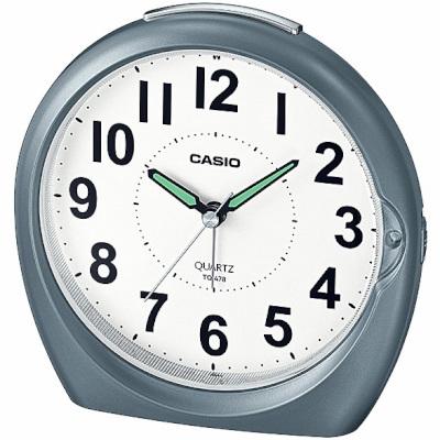 カシオ 置き時計 アナログ 目覚まし時計 見やすい 文字盤 ホワイト 白