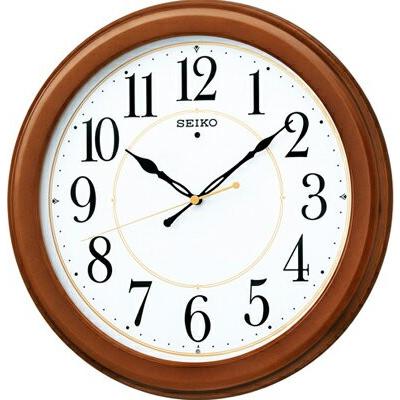 壁掛け時計 電波時計 アナログ 掛け時計 おしゃれな 木目調 ブラウン