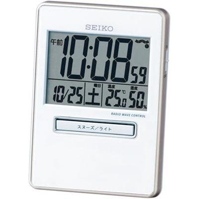 目覚まし時計 電波時計 コンパクト デジタル 置時計 温度 湿度計