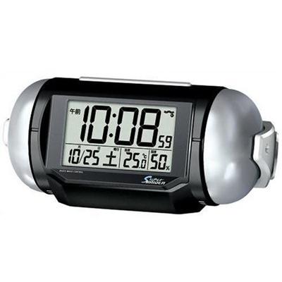 セイコー 電波時計 置時計 デジタル 目覚まし時計 おしゃれな ブラック 黒 大音量ベル音 アラーム 日付 曜日 カレンダー 温度 湿度計 ライト付き 電波 置き時計 Www Unipymes Com