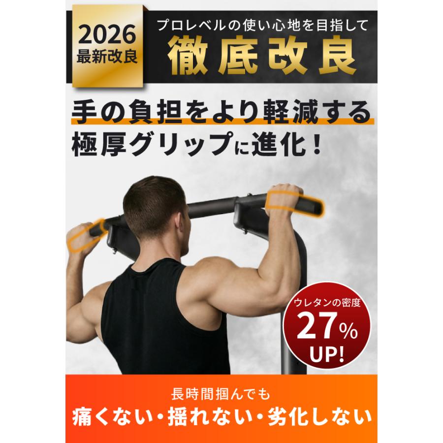 ぶら下がり健康器 BARWING モデル 高さ調整12段階 パット搭載 3WAY懸垂