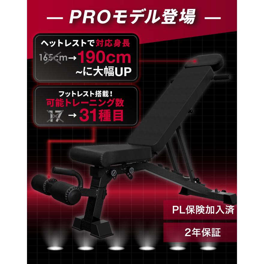 3WAY調整可能トレーニングベンチ 未使用 PROモデル】3WAYトレーニングベンチ デクラインベンチ インクライン