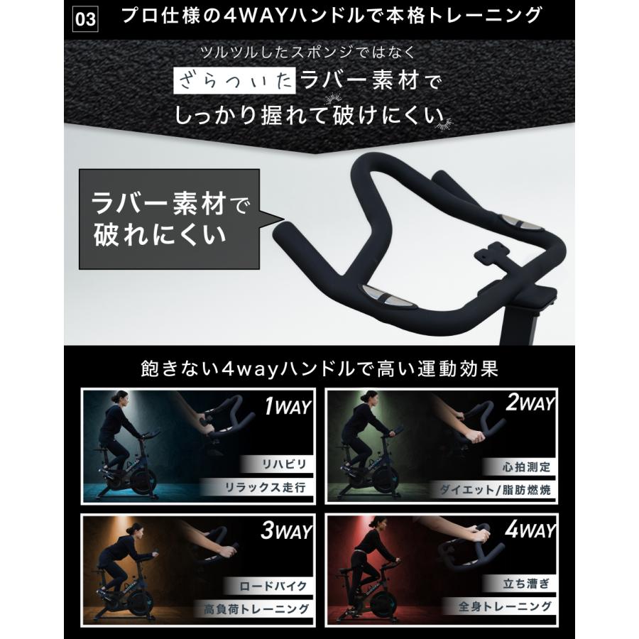スピンバイク ホイール 15KG アプリ連携 kinomap zwift 静音 組み立て