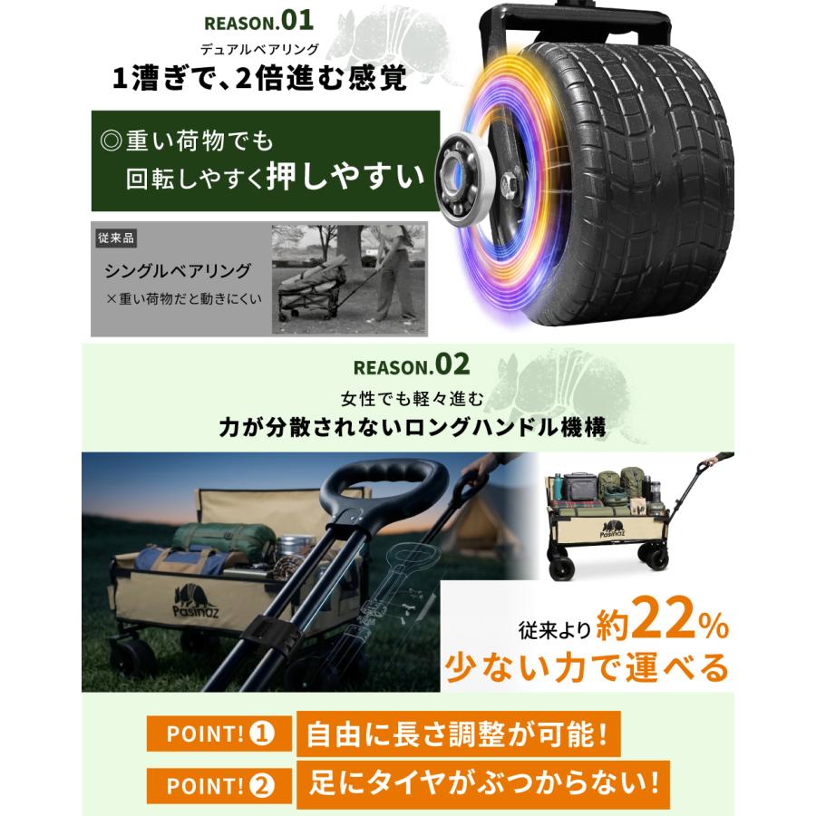 ベンチキャリーワゴン アウトドアワゴン キャリーワゴン キャリーカート 片手ハンドル 大容量_5