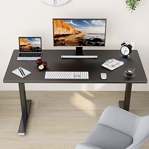 Lubvlook 電動式スタンディングデスク(幅120×奥行60) 無段階高さ調節昇降人間工学パソコンデスク， ブラック Lubvlook 電動式スタンディングデスク 幅120×奥行60 無段階高さ調節昇降人間工学パソコンデスク， ブラック