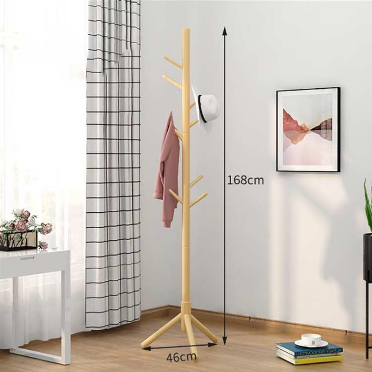 木製ポールハンガー 木製 ポールハンガー ポールスタンド 省スペース