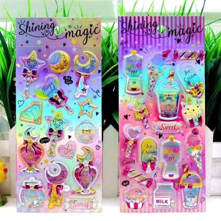 シール帳 可愛い　シールセット レア キラキラ　ぷくぷくシール 未使用　大量 誕生日 キラキラ ぷくぷくシール ギャル ぷくぷく シール帳 カプセル