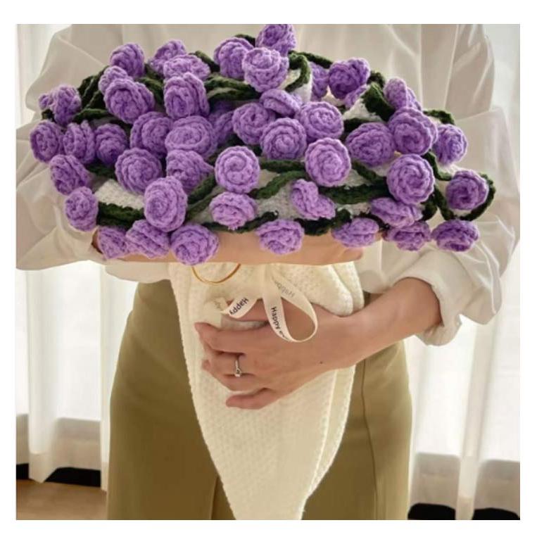 花束ブランケット 完成品 昼寝用 110cm ニットブランケット ニット製