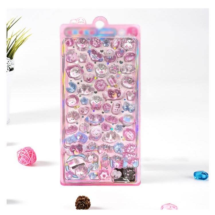 3D シール セット かわいい ぷっくり ぷくぷく 立体 シール帳 DIY ご