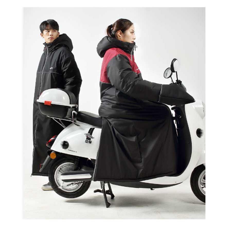 ベンチコート メンズ レディース 足元ま防寒＆6級防水！バイクウエア