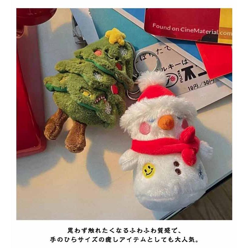 ぬいぐるみ 雪だるま オーナメント 可愛い クリスマスキーホルダー