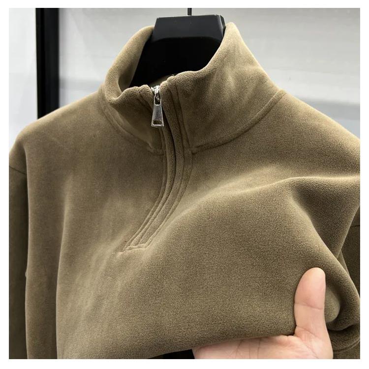 フリース フリースジャケット 裏起毛 メンズ 暖かい 厚手 ハイネック