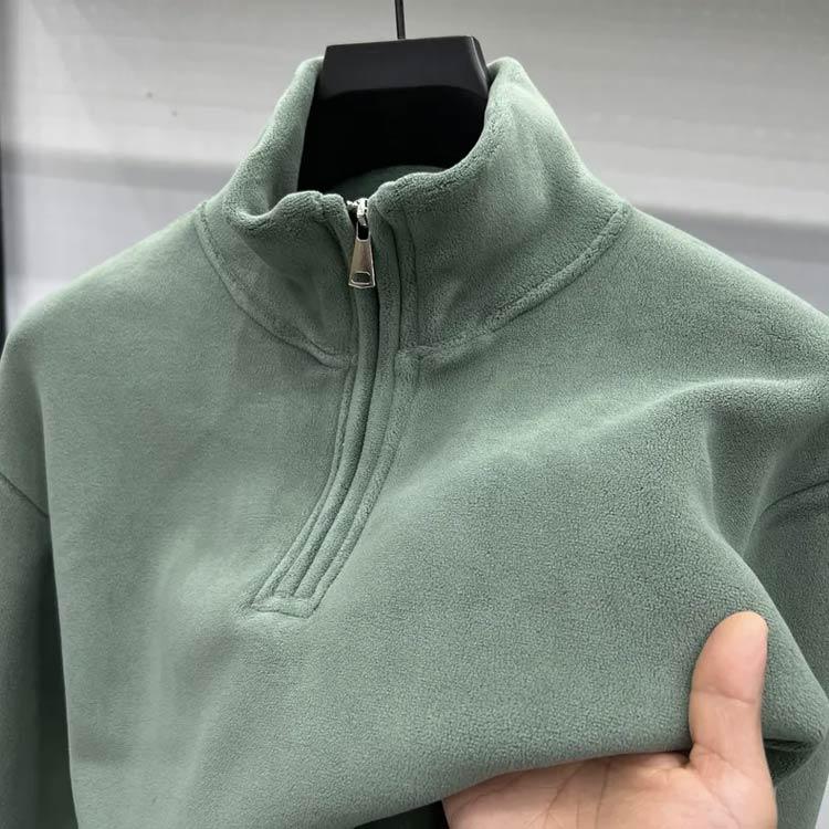 フリース フリースジャケット 裏起毛 メンズ 暖かい 厚手 ハイネック