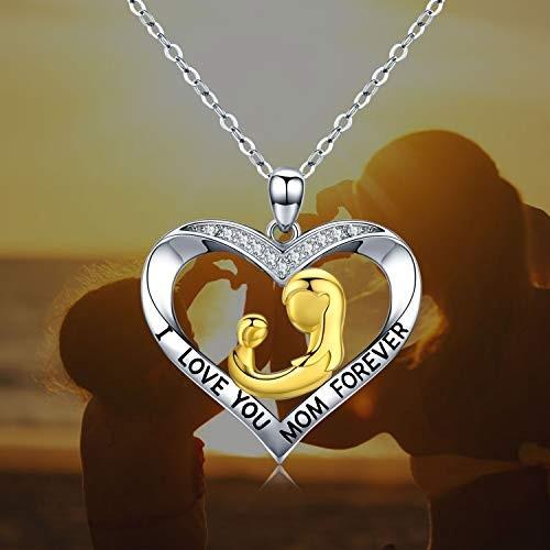 感謝の声続々 Justikidstoy 母と子のラブハートペンダントネックレス 息子 母と子の愛 母 娘 母 息子 赤ちゃん 刻印 家族 ジルコン スターリングシルバー 刻印 アケノマチ 3e7a9d3b Tegsat Com Br