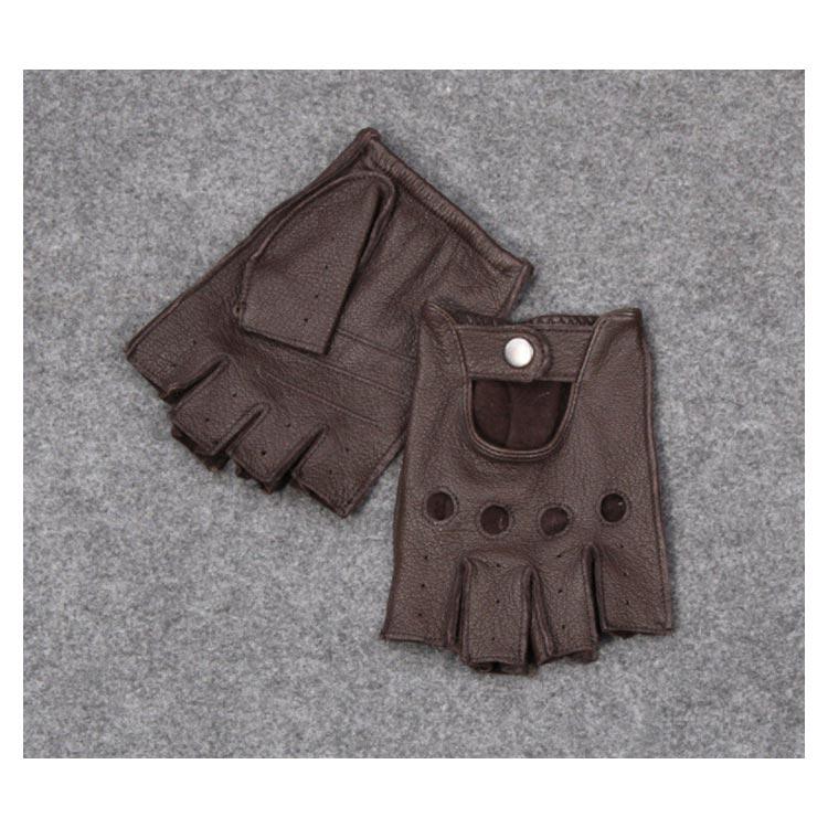 送料無料 革手袋 メンズ 半指グローブ 春夏 男性用 PUレザーグローブ