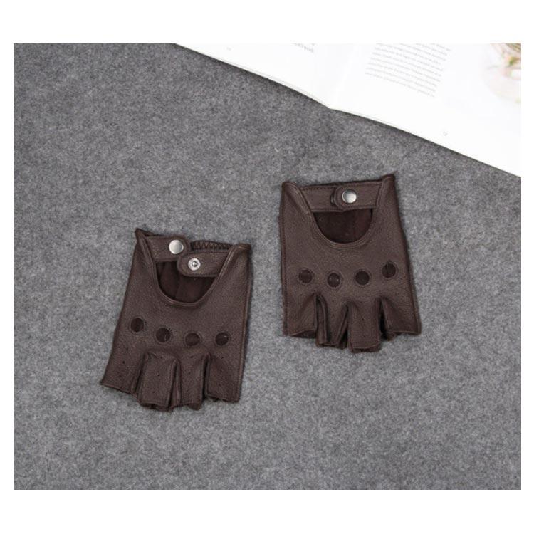 送料無料 革手袋 メンズ 半指グローブ 春夏 男性用 PUレザーグローブ